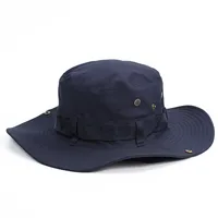 Summer Fisherman Hat Double-Sided Fabric Storage And Carrying Boonie Hat Summer Outdoor Travel Fishing Big Brim Sun Hat sku image 8