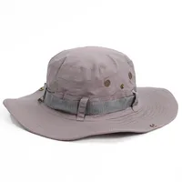 Summer Fisherman Hat Double-Sided Fabric Storage And Carrying Boonie Hat Summer Outdoor Travel Fishing Big Brim Sun Hat sku image 10
