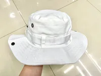 Summer Fisherman Hat Double-Sided Fabric Storage And Carrying Boonie Hat Summer Outdoor Travel Fishing Big Brim Sun Hat sku image 13
