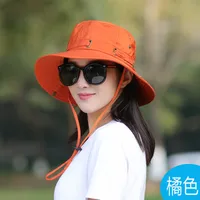 Sun Hat Sun Hat Female Korean Style Brass Buckle Folding Fisherman Hat Youth Outdoor Mountaineering Wide Brim Lace Sun Hat sku image 4
