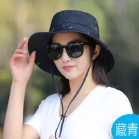 Sun Hat Sun Hat Female Korean Style Brass Buckle Folding Fisherman Hat Youth Outdoor Mountaineering Wide Brim Lace Sun Hat sku image 8
