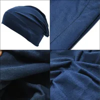 20 Colors Amazon  Men's And Women's Autumn Winter Hat Pile Heap Cap Korean Style Solid Color Pullover Hat Breathable Women's Headscarf main image 2
