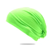 20 Colors Amazon  Men's And Women's Autumn Winter Hat Pile Heap Cap Korean Style Solid Color Pullover Hat Breathable Women's Headscarf sku image 6