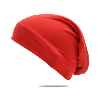 20 Colors Amazon  Men's And Women's Autumn Winter Hat Pile Heap Cap Korean Style Solid Color Pullover Hat Breathable Women's Headscarf sku image 11