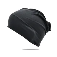 20 Colors Amazon  Men's And Women's Autumn Winter Hat Pile Heap Cap Korean Style Solid Color Pullover Hat Breathable Women's Headscarf sku image 15