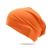 20 Colors Amazon  Men's And Women's Autumn Winter Hat Pile Heap Cap Korean Style Solid Color Pullover Hat Breathable Women's Headscarf sku image 16