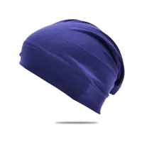 20 Colors Amazon  Men's And Women's Autumn Winter Hat Pile Heap Cap Korean Style Solid Color Pullover Hat Breathable Women's Headscarf sku image 19