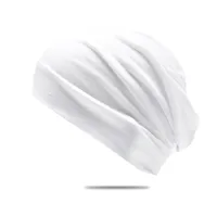 20 Colors Amazon  Men's And Women's Autumn Winter Hat Pile Heap Cap Korean Style Solid Color Pullover Hat Breathable Women's Headscarf sku image 20