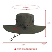 Outdoor Oversized Brim Breathable Alpine Cap Summer Sun Protection Sun Hat Fishing Casual Big Head Circumference Bucket Hat Wholesale main image 2