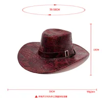 Cross-Border Retro Cowboy Hat Men's European And American Camping Leather Printed Sun Hat Women's Outdoor Mountaineering Sun Protection Hat Wholesale main image 2