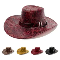 Cross-Border Retro Cowboy Hat Men's European And American Camping Leather Printed Sun Hat Women's Outdoor Mountaineering Sun Protection Hat Wholesale main image 1