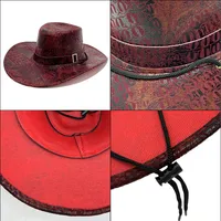 Cross-Border Retro Cowboy Hat Men's European And American Camping Leather Printed Sun Hat Women's Outdoor Mountaineering Sun Protection Hat Wholesale main image 3