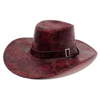 Cross-Border Retro Cowboy Hat Men's European And American Camping Leather Printed Sun Hat Women's Outdoor Mountaineering Sun Protection Hat Wholesale sku image 1