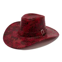 Cross-Border Retro Cowboy Hat Men's European And American Camping Leather Printed Sun Hat Women's Outdoor Mountaineering Sun Protection Hat Wholesale sku image 4