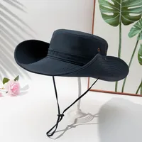 Unisex Vacation Commute Solid Color Big Eaves Bucket Hat main image 6