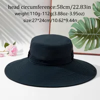 Unisex Vacation Commute Solid Color Big Eaves Bucket Hat main image 2