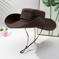 Unisex Vacation Commute Solid Color Big Eaves Bucket Hat main image 5