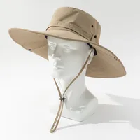Unisex Vacation Commute Solid Color Big Eaves Bucket Hat main image 3