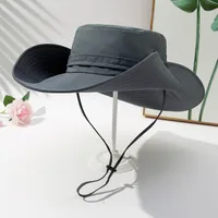 Unisex Vacation Commute Solid Color Big Eaves Bucket Hat sku image 4
