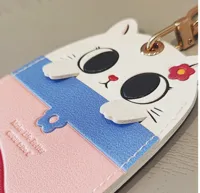 1 Piece Cute Cat Pu Leather Alloy Unisex Bag Pendant Card Holder Keychain main image 5