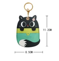 1 Piece Cute Cat Pu Leather Alloy Unisex Bag Pendant Card Holder Keychain main image 2