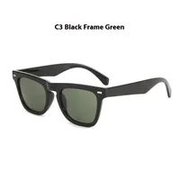 Elegant Basic Lady Solid Color Pc Square Full Frame Glasses sku image 3