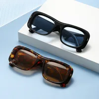 Personality Punk Street Geometric Leopard Ac Square Full Frame Glasses main image 1