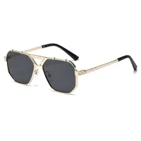 Personality Punk Street Geometric Ac Oval Frame Full Frame Glasses main image 2
