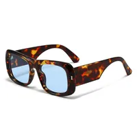 Personality Punk Street Geometric Leopard Ac Square Full Frame Glasses sku image 2