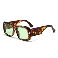 Personality Punk Street Geometric Leopard Ac Square Full Frame Glasses sku image 3