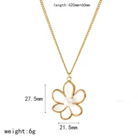 French Style Modern Style Flower 304 Stainless Steel Polishing Epoxy Plating Women's Earrings Necklace main image 7