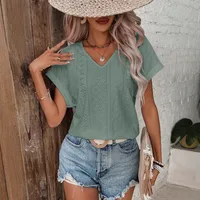 Women's Adults T-shirt Pullovers Short Sleeve T-Shirts European And American Wind Streetwear Solid Color main image 1