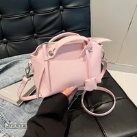 Women's Pu Leather Solid Color Streetwear Square Zipper Shoulder Bag sku image 5