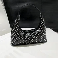 Women's Pu Leather Round Dots Streetwear Pillow Shape Zipper Tote Bag sku image 2