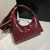 Women's Pu Leather Round Dots Streetwear Pillow Shape Zipper Tote Bag sku image 4