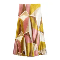 Weekend Women's Casual Streetwear Geometric Cotton Polyester Skirt Co-ord Set Shorts Sets main image 5