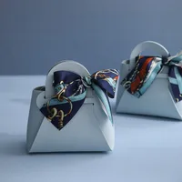 European Style Creative Wedding Candy Box Leather Handheld Bag Ins Style Wedding Party Favors Return Gift Candy Packaging sku image 23