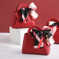 European Style Creative Wedding Candy Box Leather Handheld Bag Ins Style Wedding Party Favors Return Gift Candy Packaging sku image 22