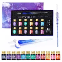 Glass Pen Dip Water Suit Crystal Pen Gift Box Student Handmade Creative Stationery Ink Pen Glass Dip Water Pen main image 1