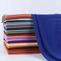 132 Colors In Stock Solid Color 148S Full Scarf Baotou Scarf Pearl Chiffon Bubble Scarf Chiffon Beads Ethnic Headscarf main image 2