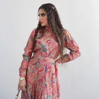 Women's Plant Flowers Leisure Suit Abaya main image 2