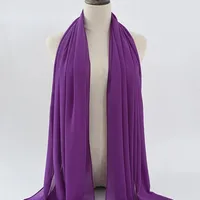 132 Colors In Stock Solid Color 148S Full Scarf Baotou Scarf Pearl Chiffon Bubble Scarf Chiffon Beads Ethnic Headscarf main image 1