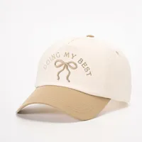 Unisex Casual Simple Style Streetwear Vocabulary Words/Name Bow Knot Embroidery Curved Eaves Baseball Cap main image 3