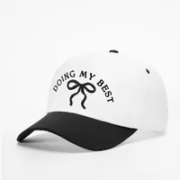 Unisex Casual Simple Style Streetwear Vocabulary Words/Name Bow Knot Embroidery Curved Eaves Baseball Cap sku image 1