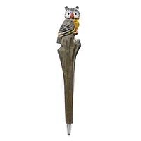 Giraffe Elephant Cute Cartoon Animal Pen Hand Carved Creative Wood Pen Wood Carving Pen DIY Gel Pen sku image 5