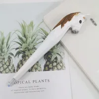 Giraffe Elephant Cute Cartoon Animal Pen Hand Carved Creative Wood Pen Wood Carving Pen DIY Gel Pen sku image 6