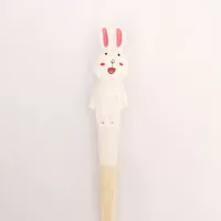 Giraffe Elephant Cute Cartoon Animal Pen Hand Carved Creative Wood Pen Wood Carving Pen DIY Gel Pen sku image 7