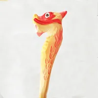 Giraffe Elephant Cute Cartoon Animal Pen Hand Carved Creative Wood Pen Wood Carving Pen DIY Gel Pen sku image 28