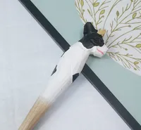Giraffe Elephant Cute Cartoon Animal Pen Hand Carved Creative Wood Pen Wood Carving Pen DIY Gel Pen sku image 13
