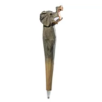 Giraffe Elephant Cute Cartoon Animal Pen Hand Carved Creative Wood Pen Wood Carving Pen DIY Gel Pen sku image 16